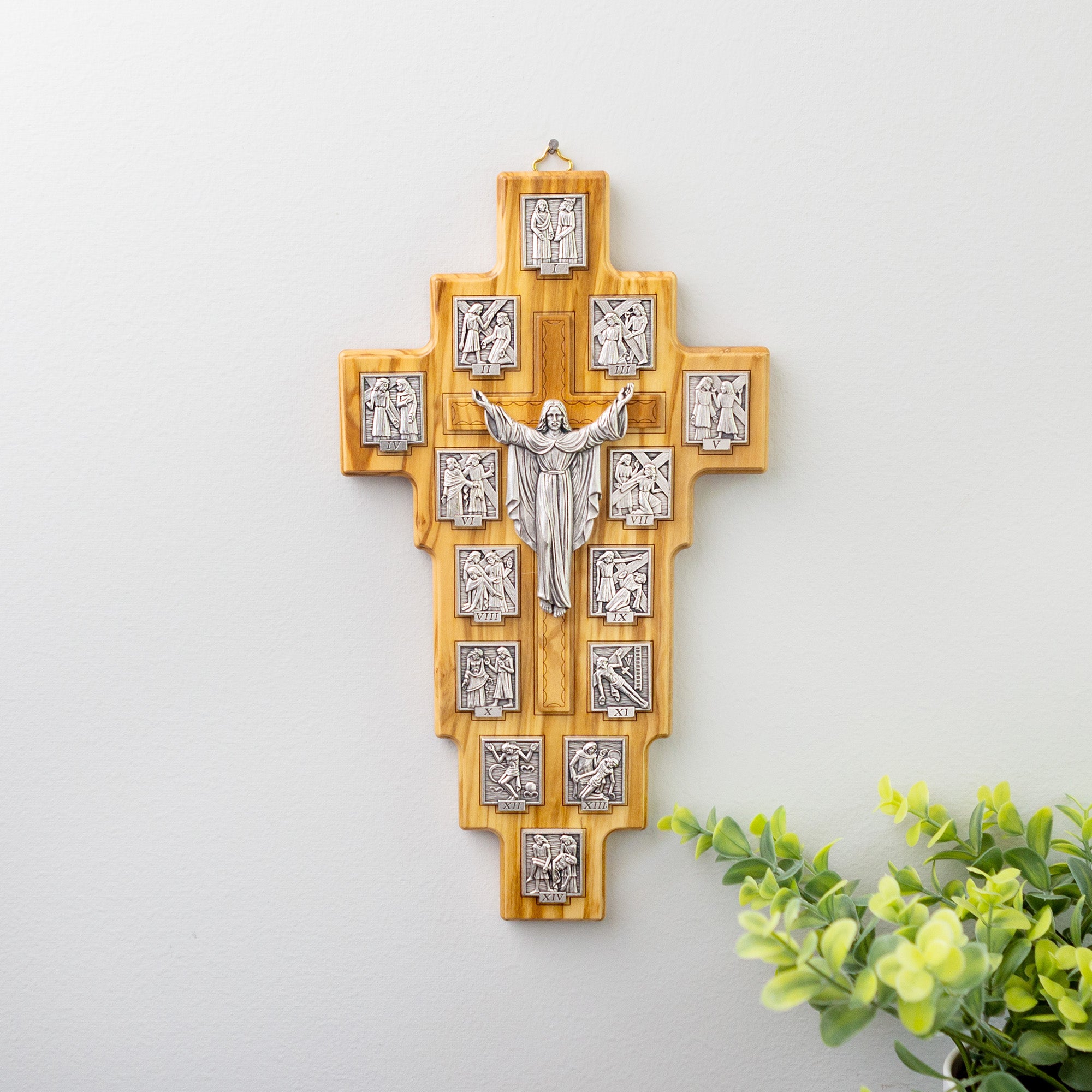 Stations of the Cross Wood Wall Plaque