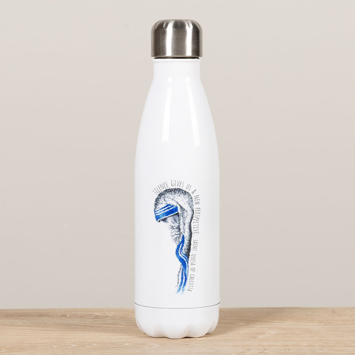Personalized Mother Teresa "Silence" Water Bottle