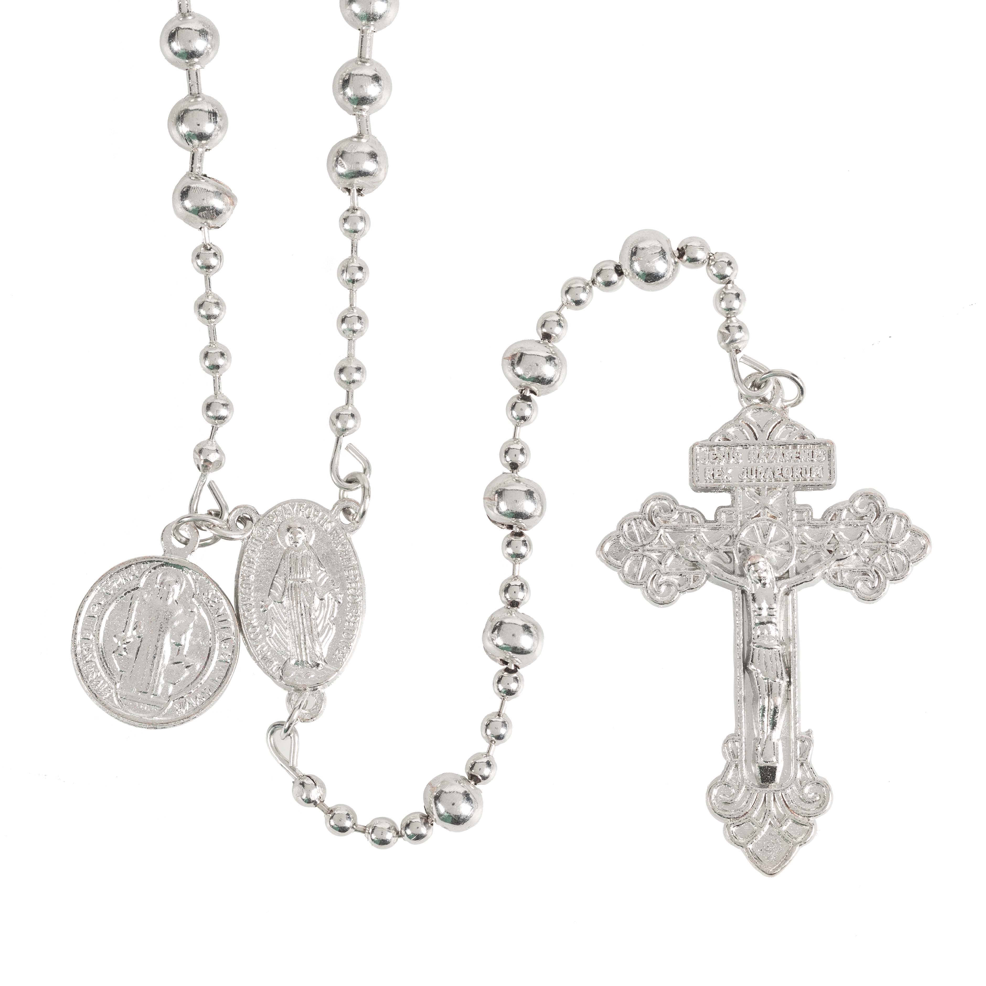 Silver Plated WWI Battle Style Rosary