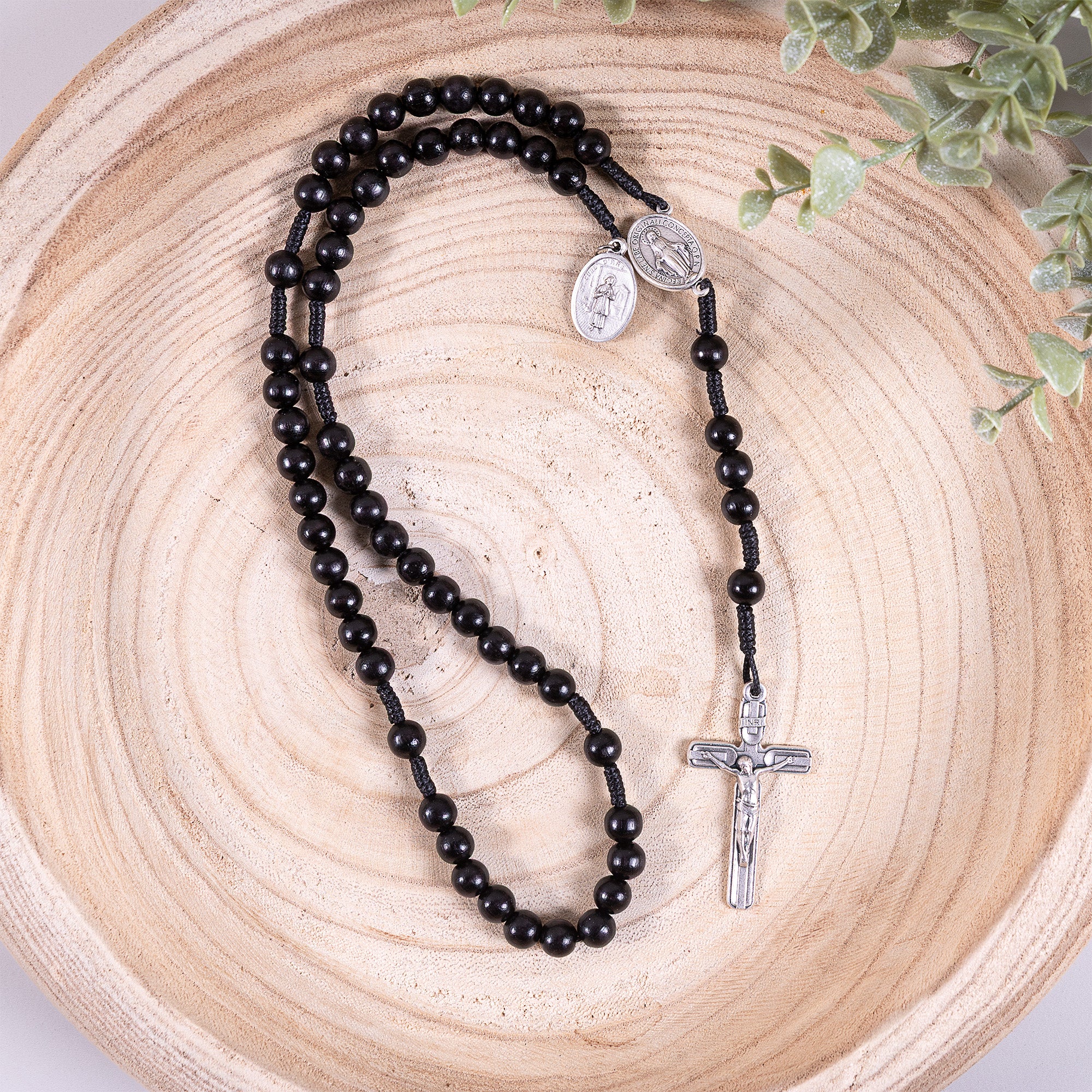 St. John Vianney Black Cord Rosary