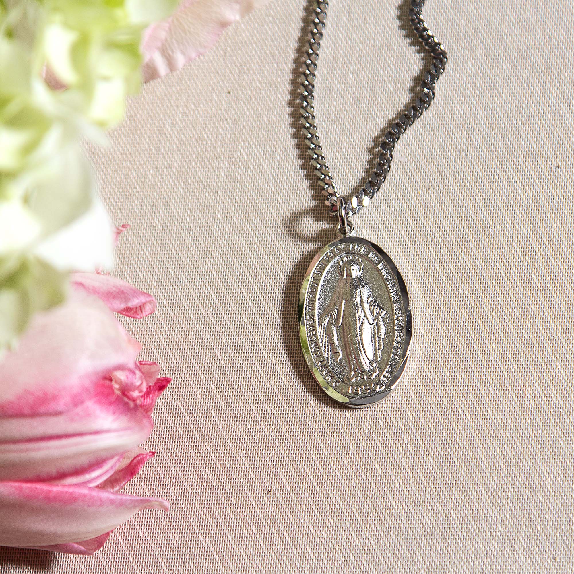 Miraculous Medal on 24" Chain