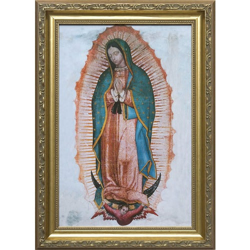 Our Lady of Guadalupe Gold Frame - 12"x 18"