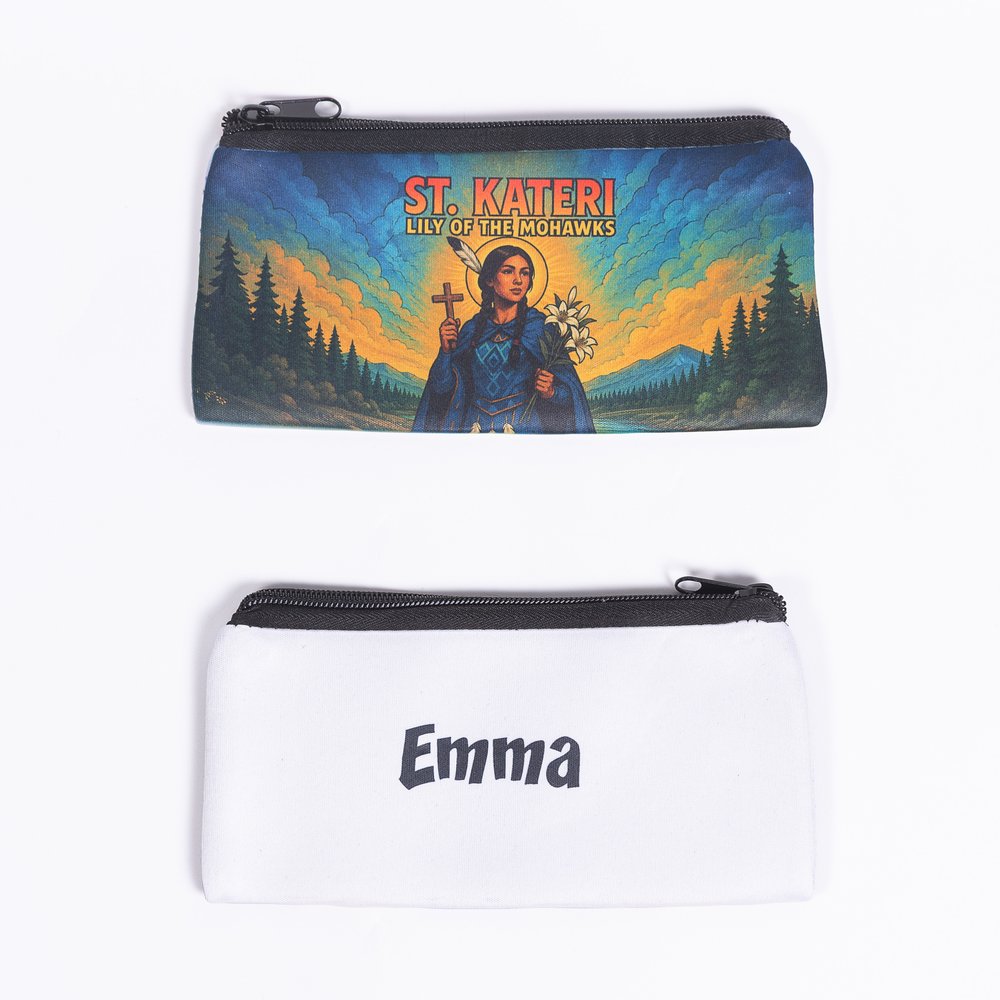 Personalized St. Kateri Superhero Pencil Pouch