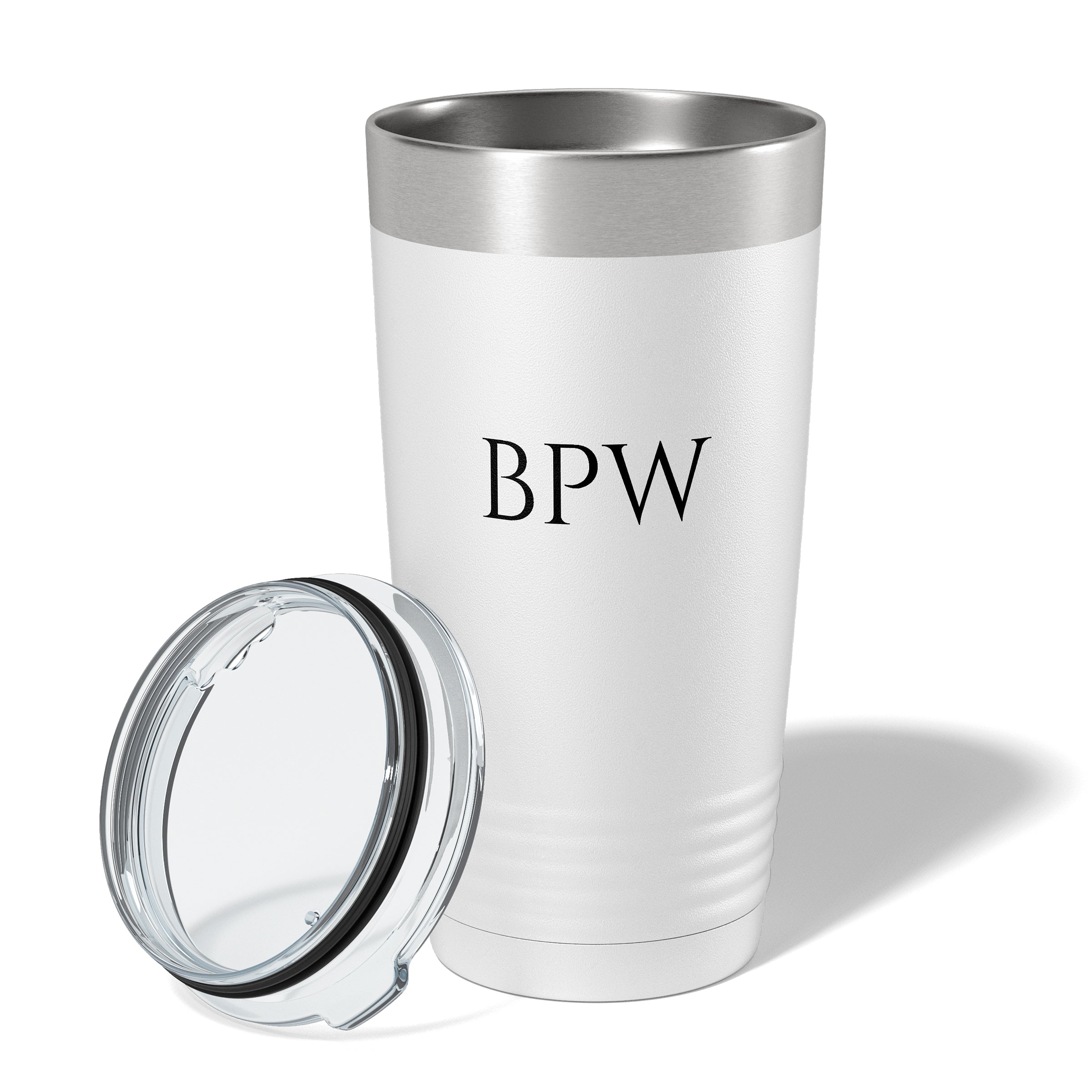 Personalized 3 Hearts White 20 oz. Tumbler