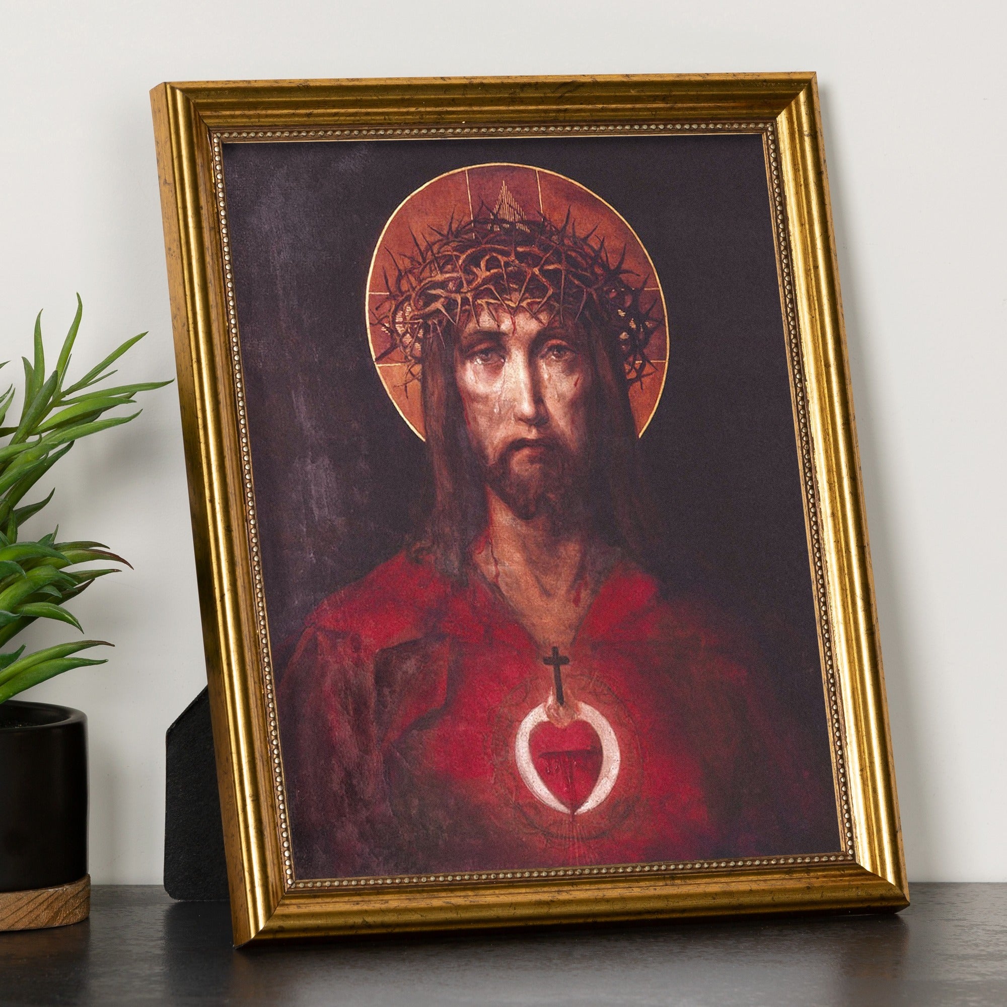 Sic Deus Dilexit Mundum Gold Framed Print
