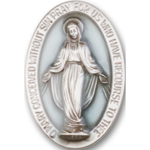 Antique Silver Miraculous Visor Clip