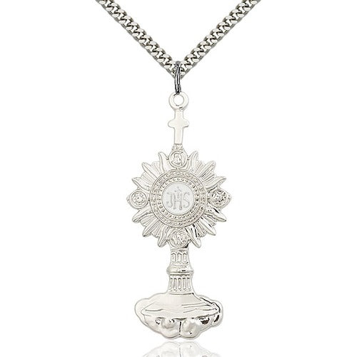 Monstrance Pendant, Bliss, Sterling Silver