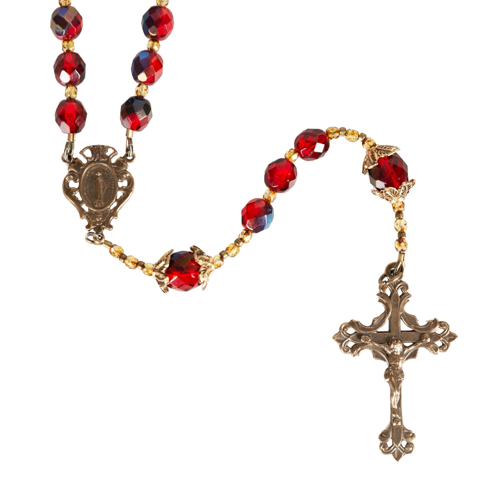 Joy To The World Red Christmas Rosary