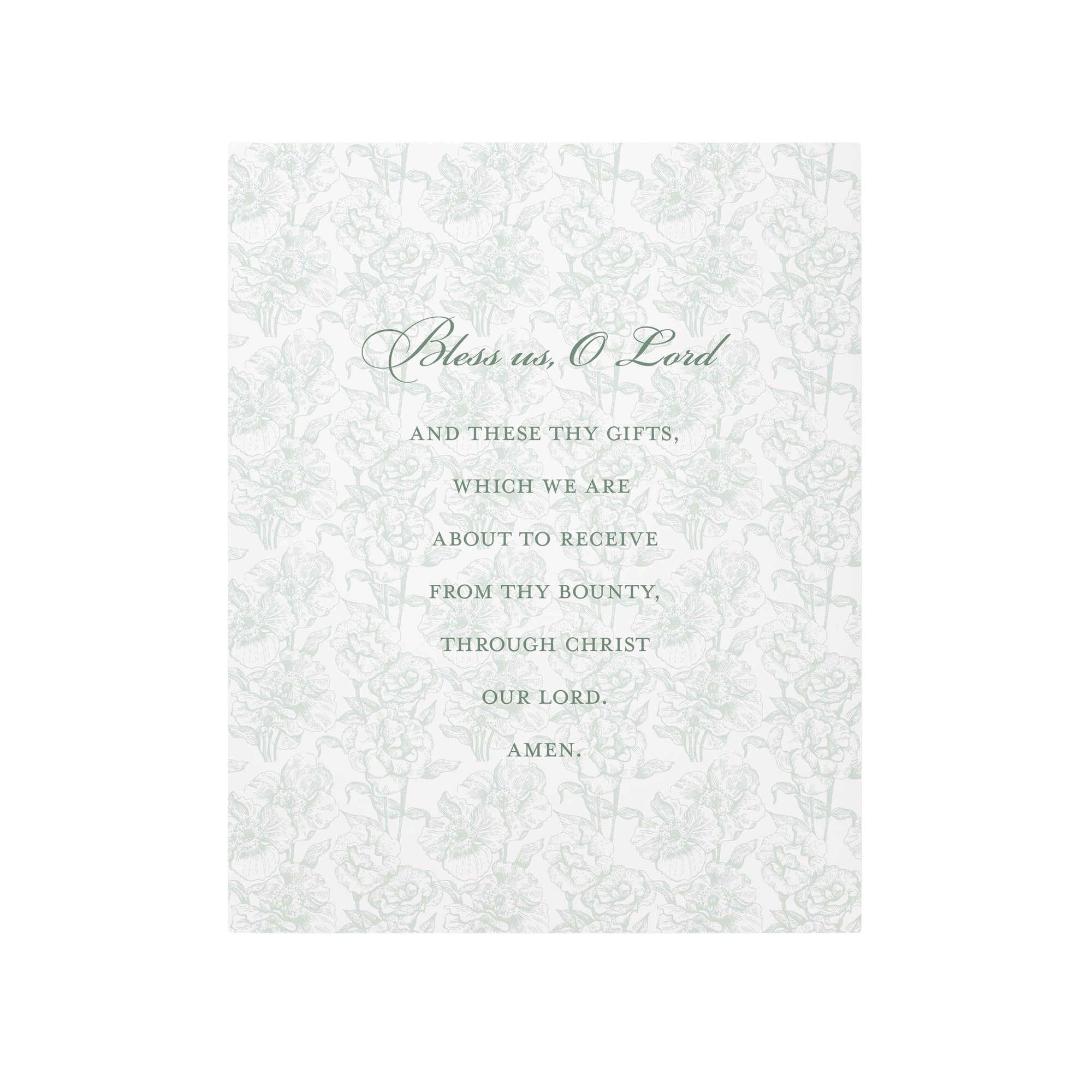 Bless Us O Lord Toile Art Plaque - 10"