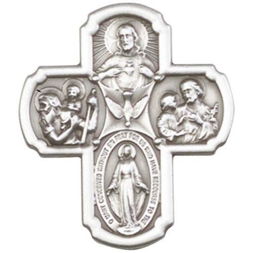 Antique Silver 4-Way Visor Clip