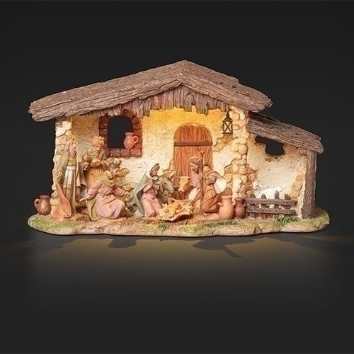 Fontanini LED Musical Lighted Nativity Stable
