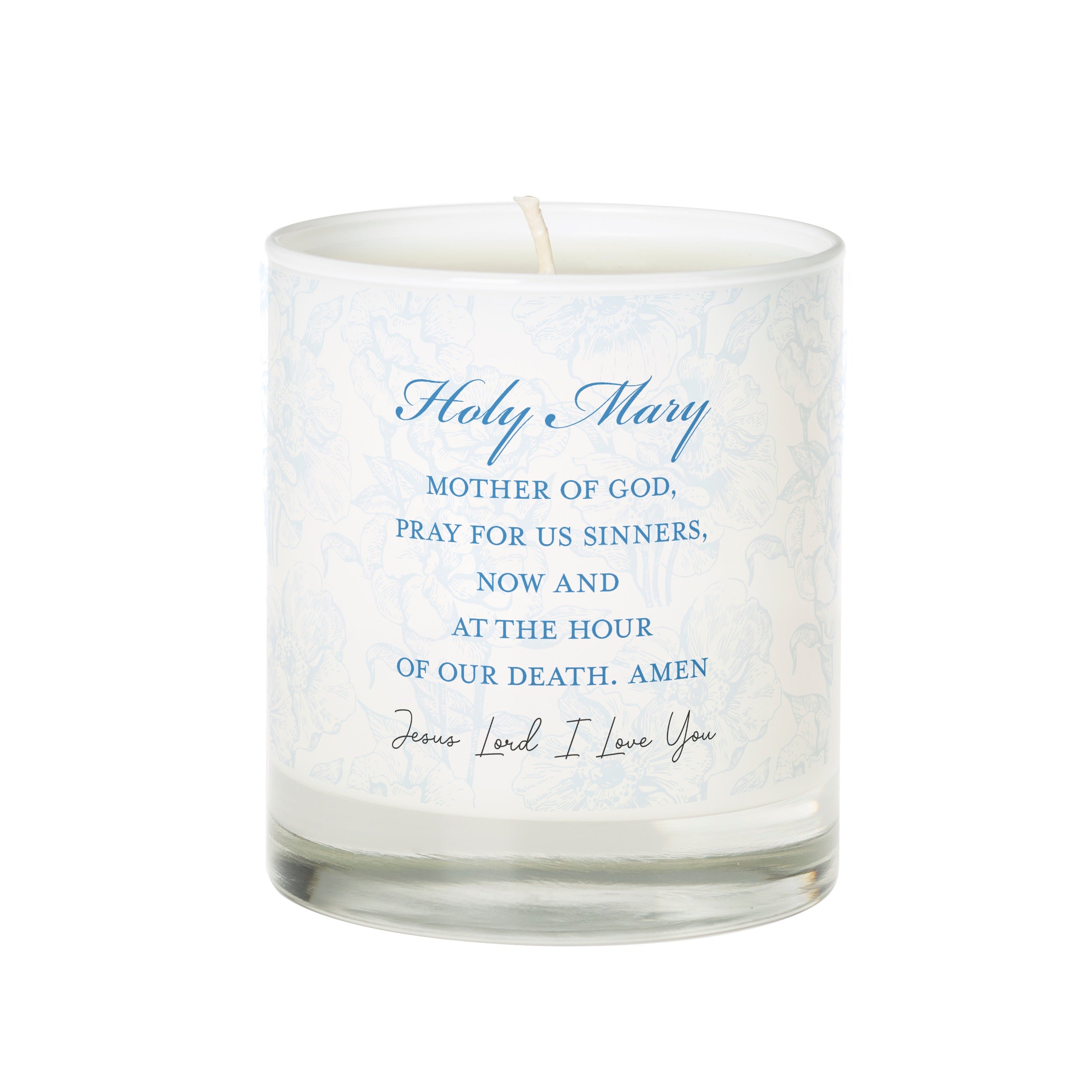 Hail Mary Toile Prayer Candle