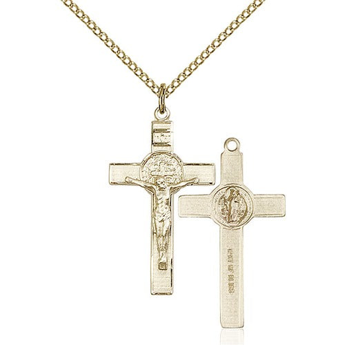 St. Benedict Crucifix Pendant, Bliss, 14Kt Gold-Filled