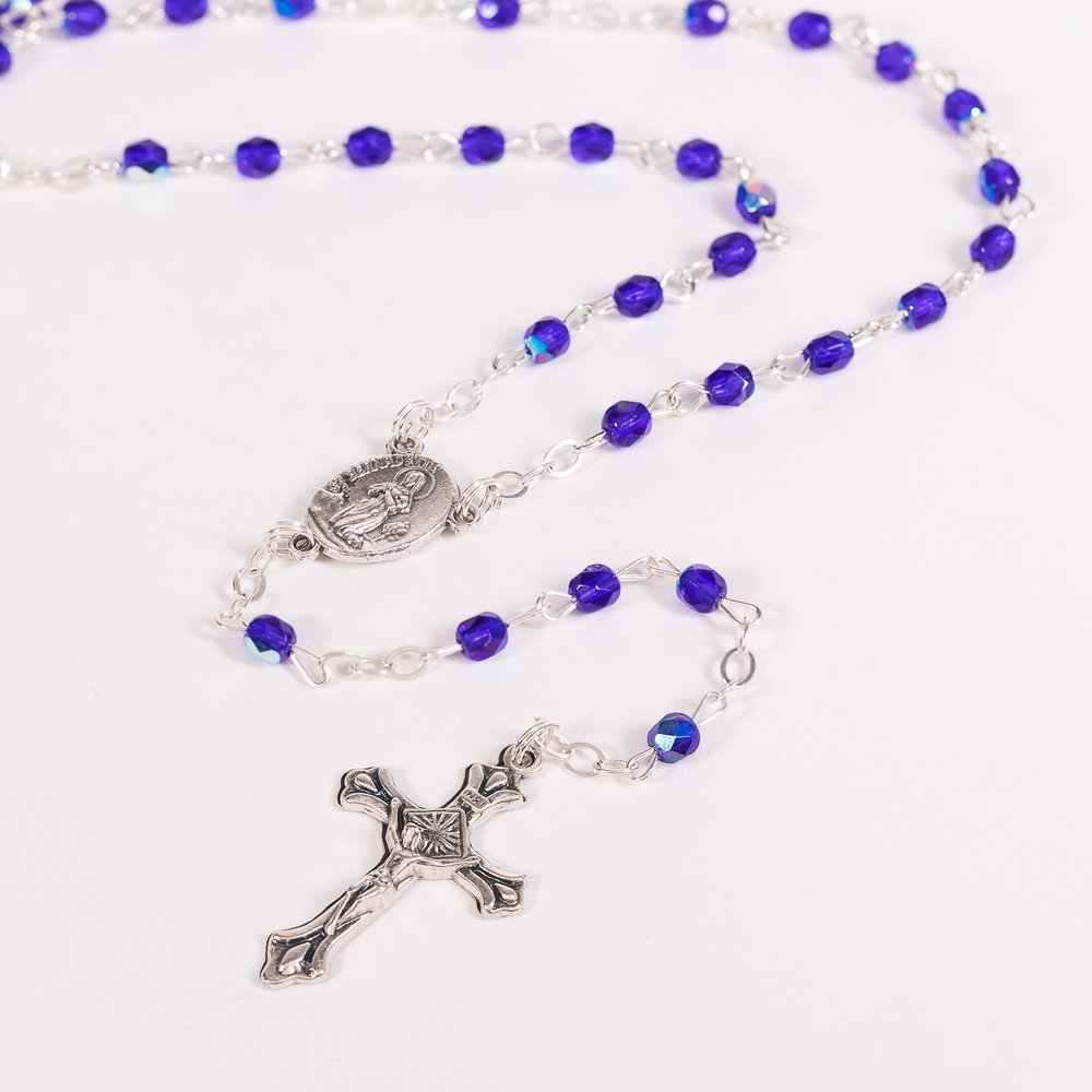 Sapphire Blue Lourdes Rosary