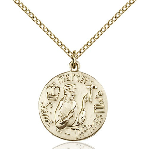 St. Thomas More Pendant, Bliss, 14Kt Gold-Filled