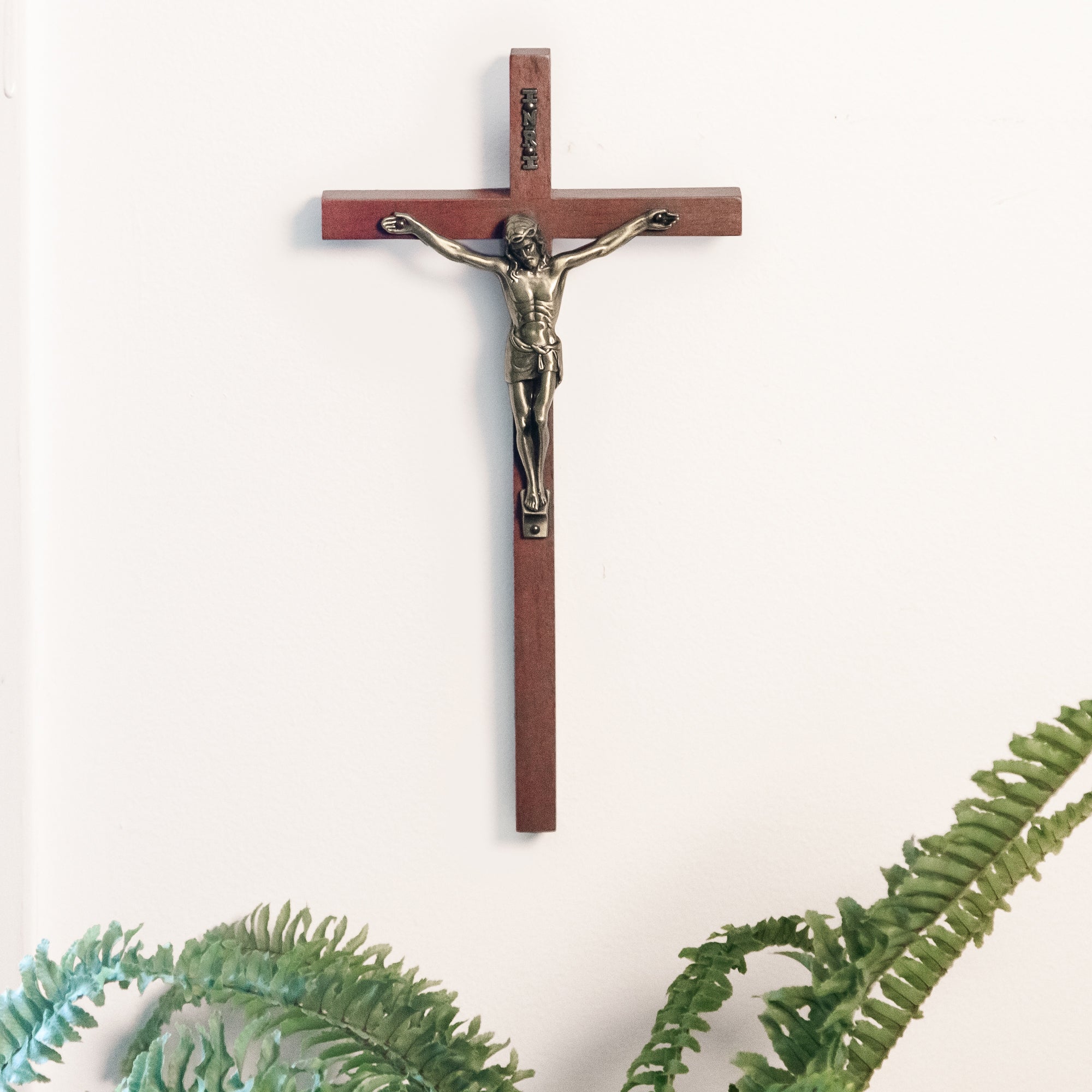 Maple Hardwood Crucifix - 10"