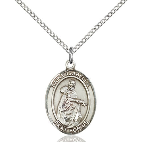Sterling Silver St. Isabella of Portugal Pendant w/ Chain