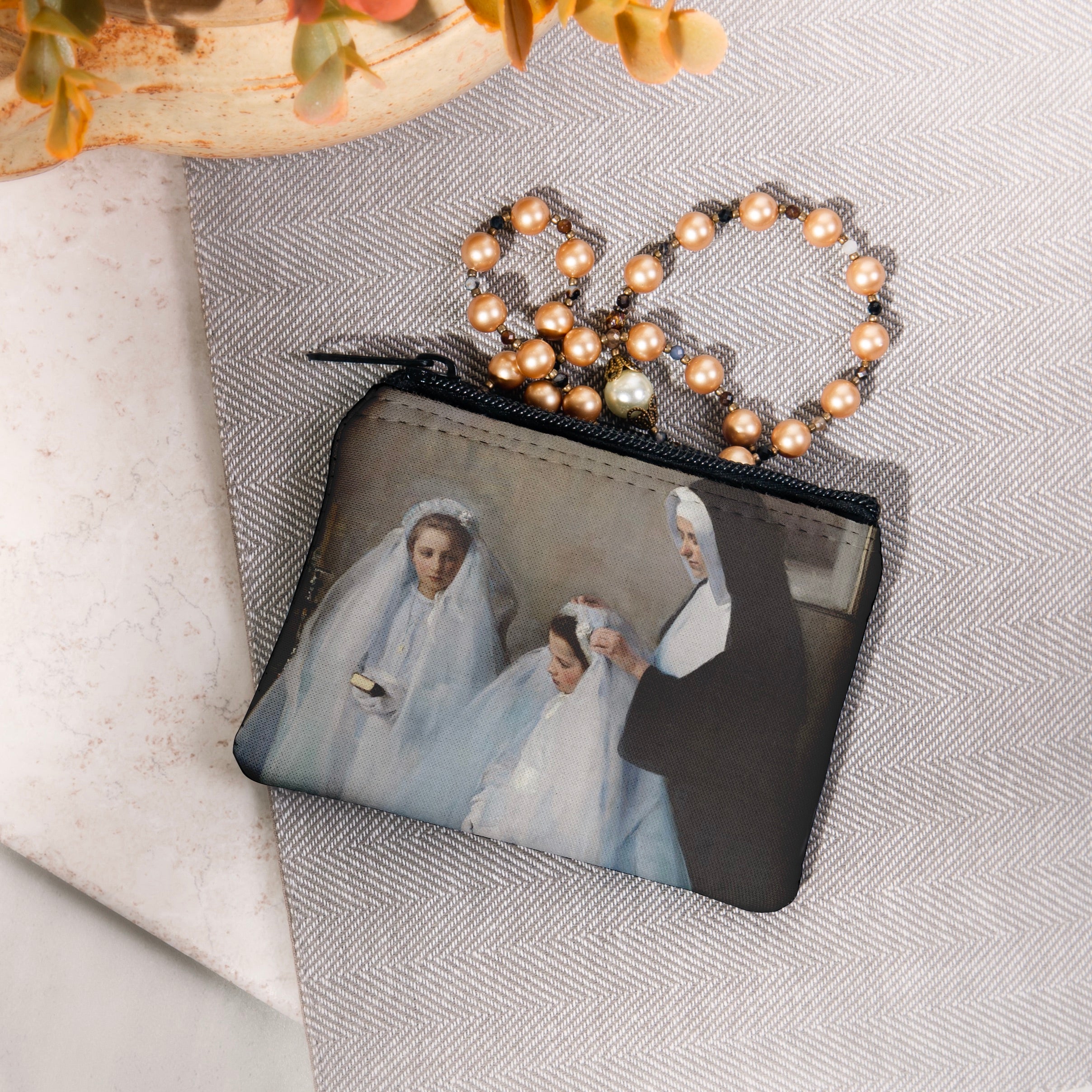 Personalized First Communion Classic Art Rosary Pouch