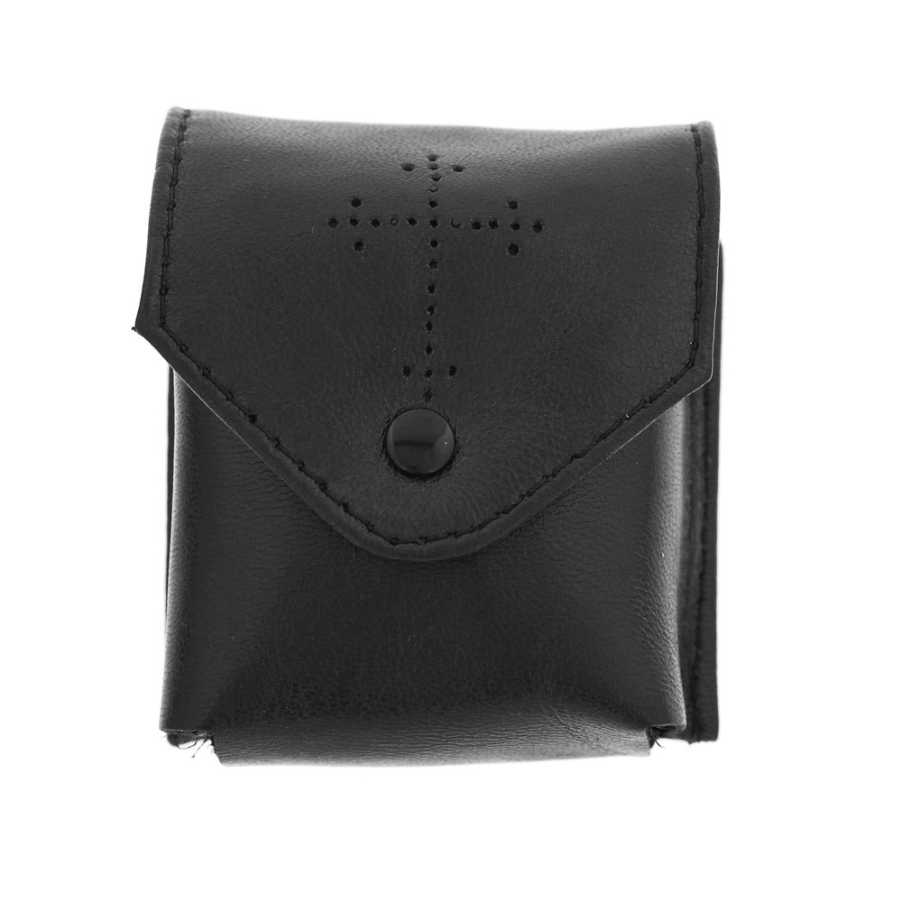 Black Leather Pyx Burse