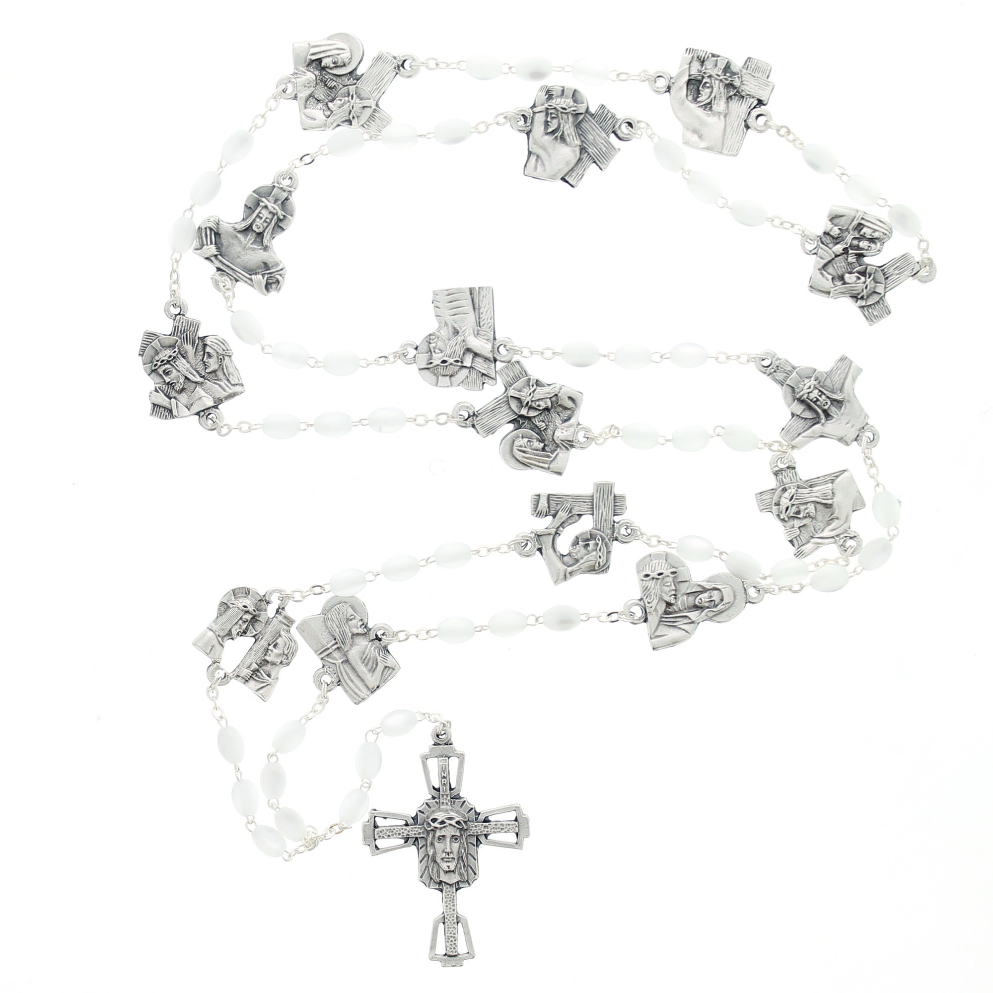 Mother of Pearl Way of the Cross Rosary