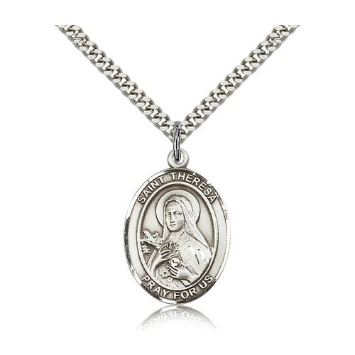 Sterling Silver St. Theresa of Lisieux Pendant