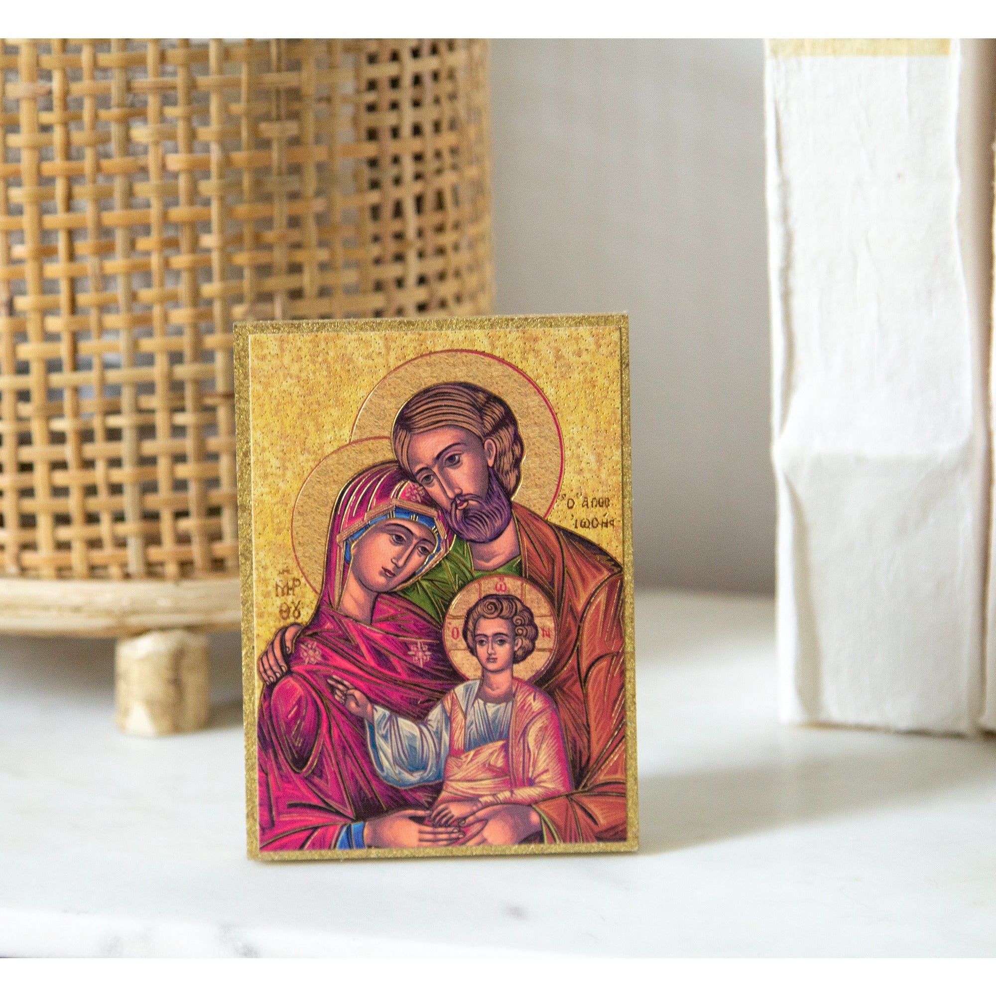 Holy Family Miniature Italian Icon