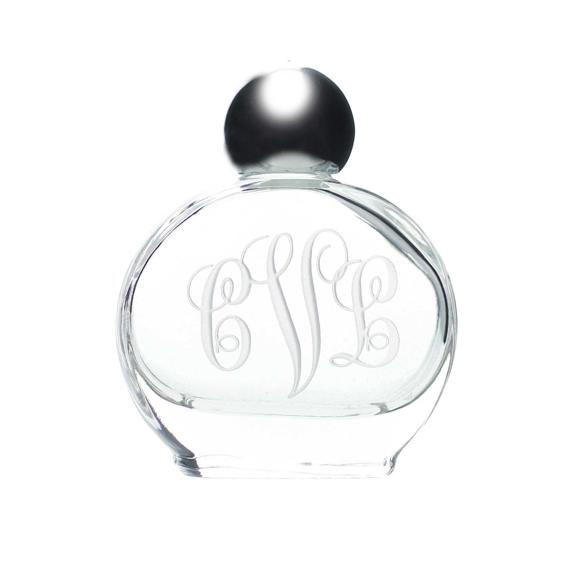 Personalized Tiny Round Holy Water Bottle with Monogram