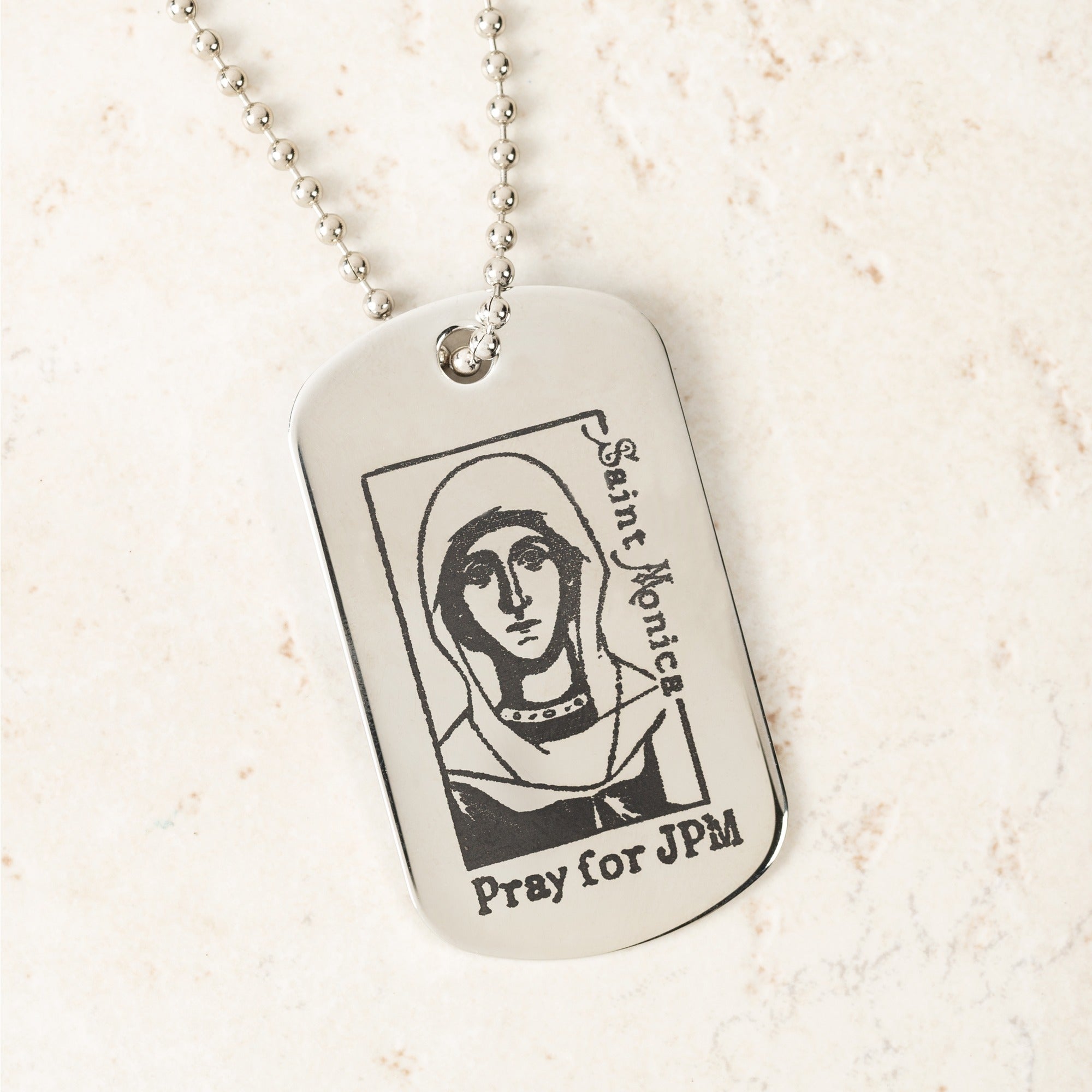 Personalized St. Monica Dog Tag