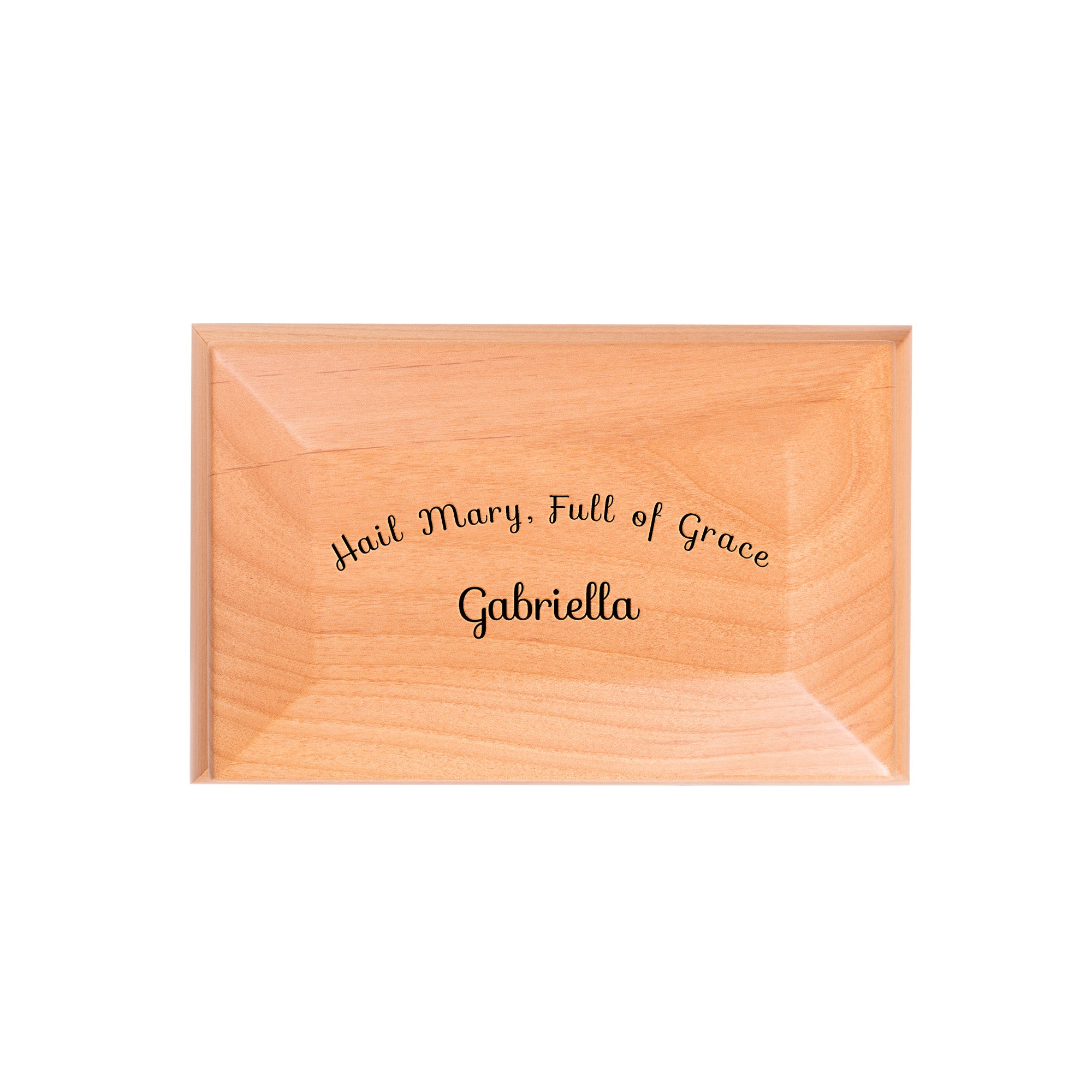 Personalized Jesus, I Trust in You Red Alder Keepsake Box