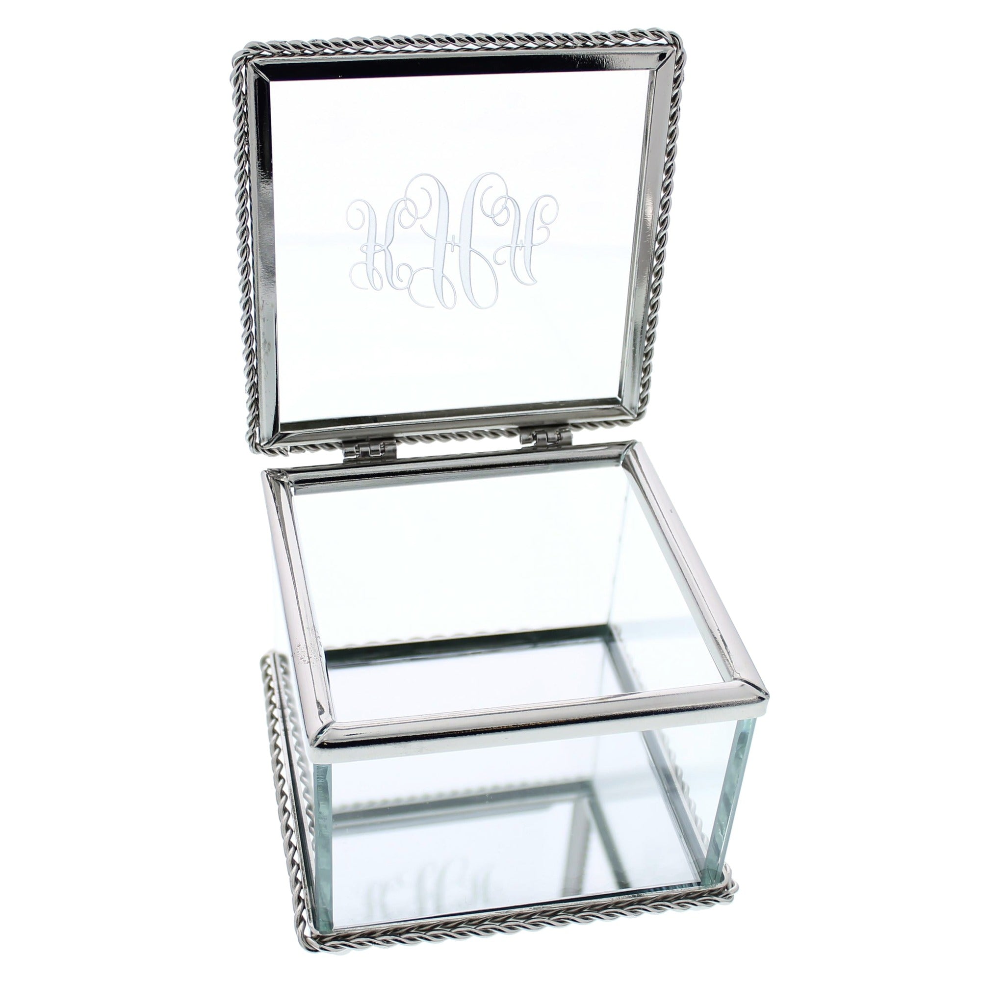 Personalized Glass Rosary Box