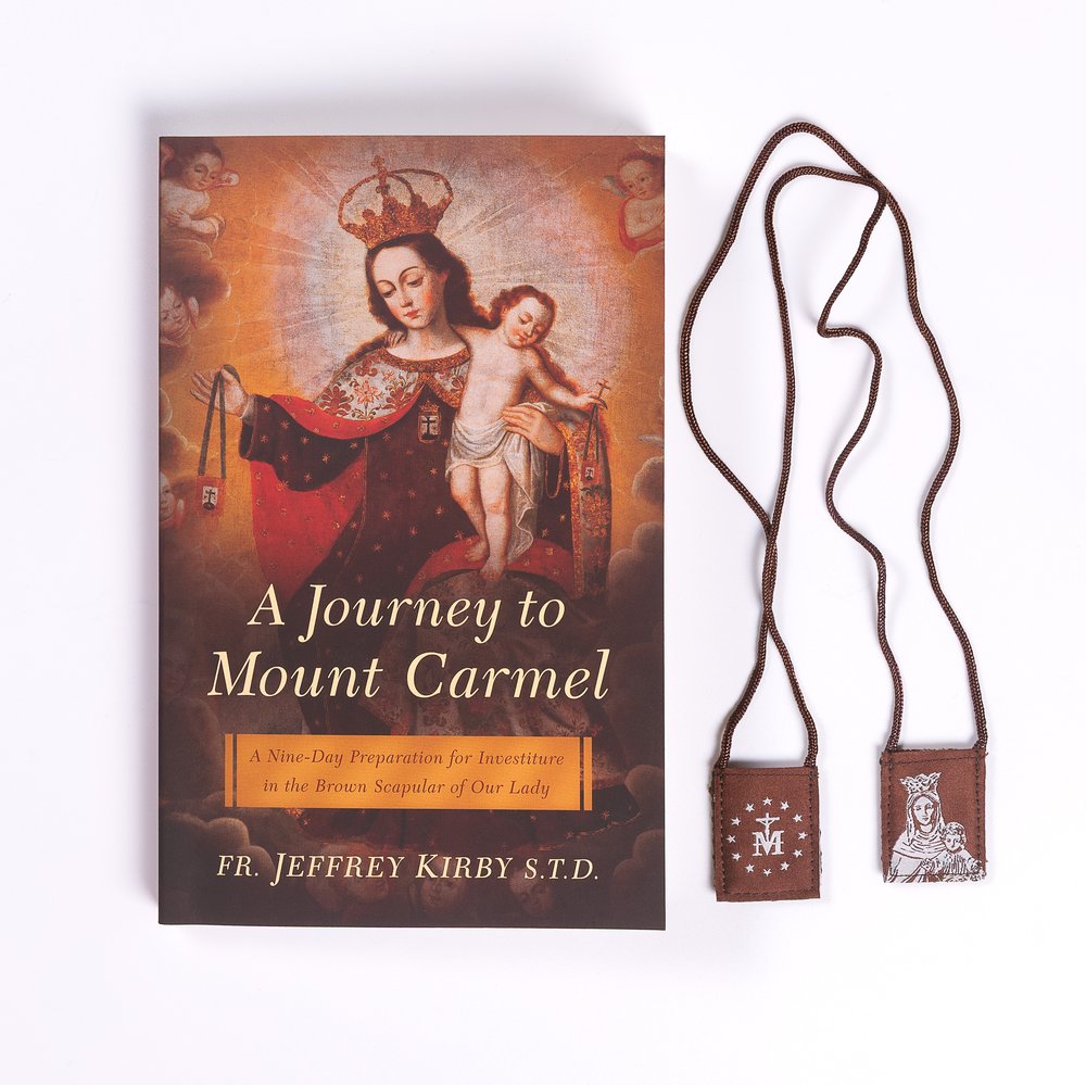 Our Lady of Mt. Carmel Scapular & 9-Day Preparation Book Gift Set