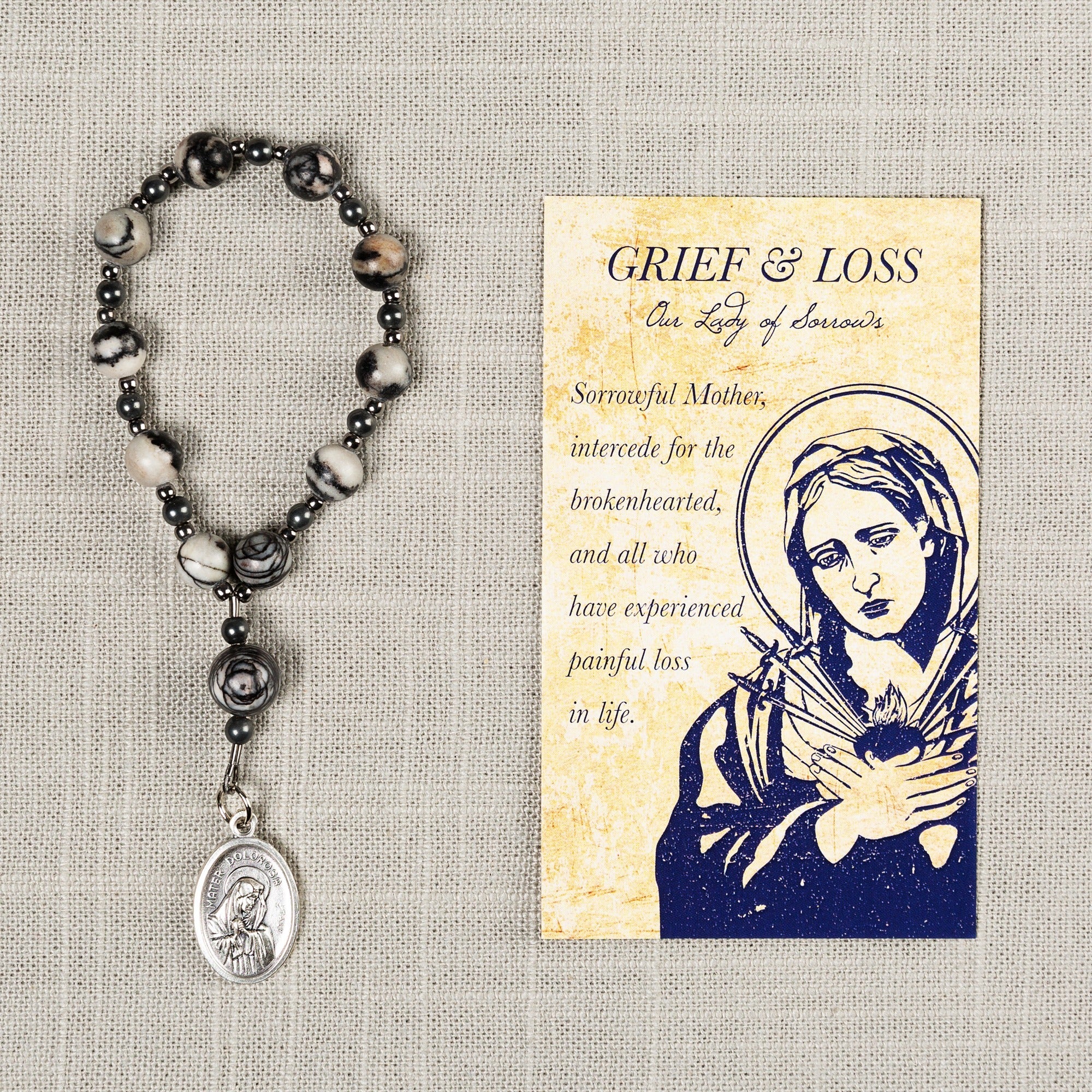 Our Lady of Sorrows Loss Rosary Decade with Prayer Card