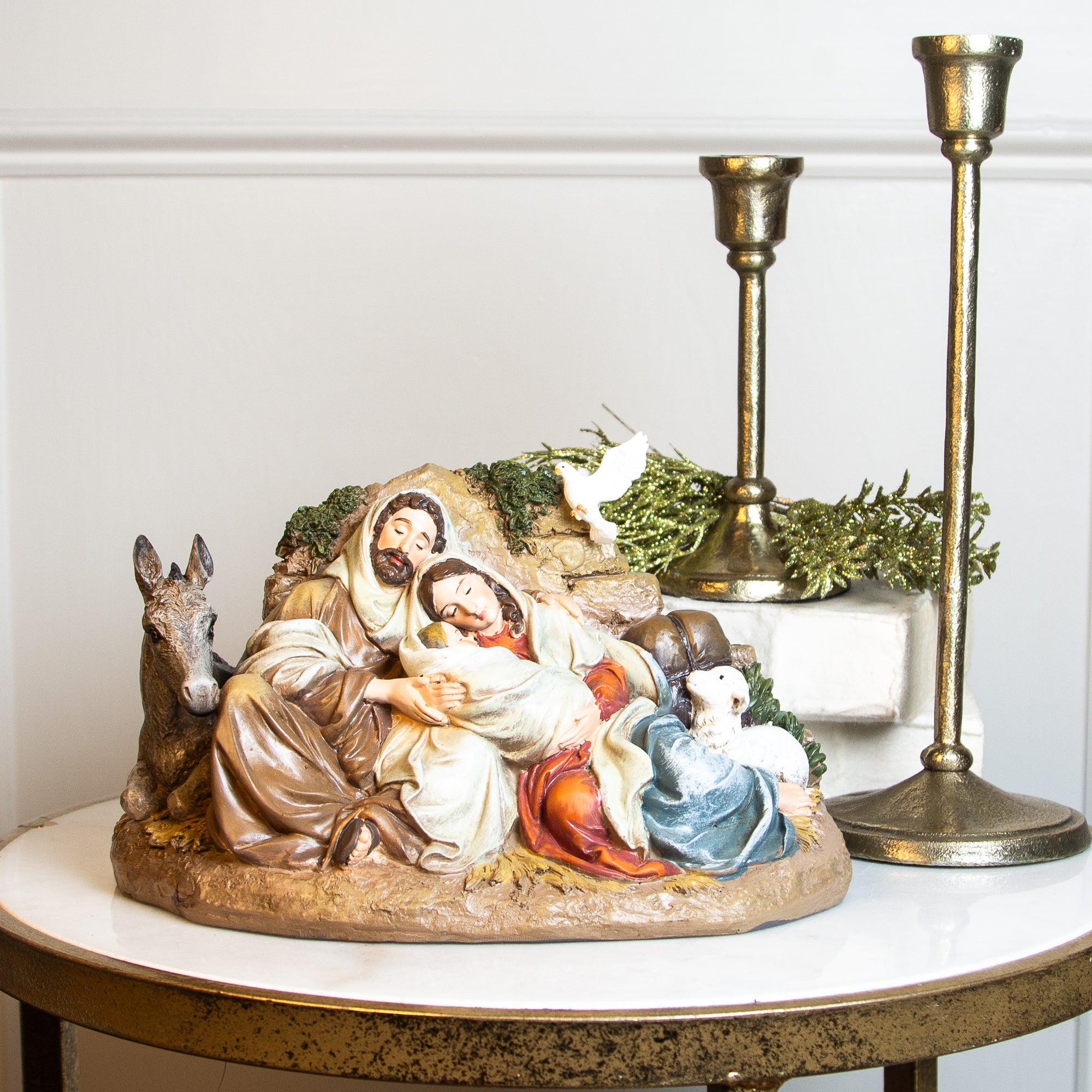 Resting Holy Family Nativity Scene