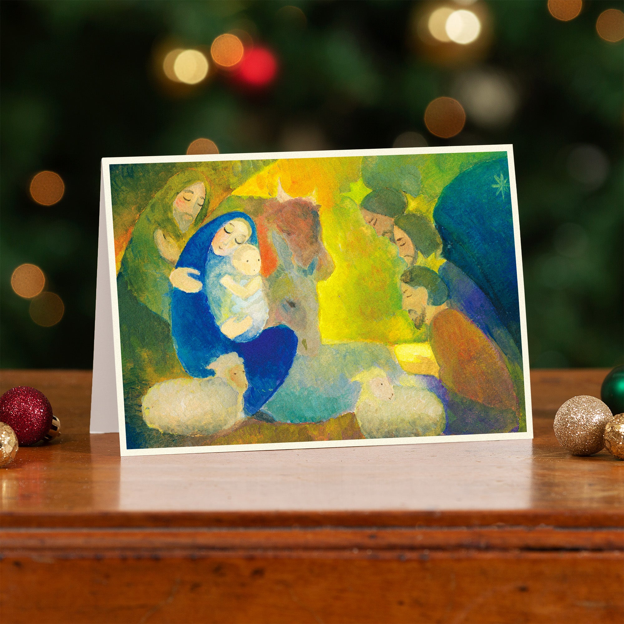 Impressionist Silent Night Nativity Christmas Cards - Set of 20