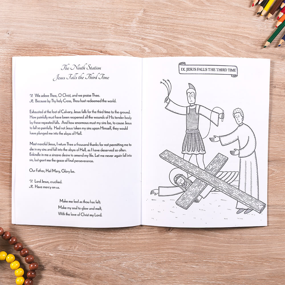 Stations of the Cross Coloring Book