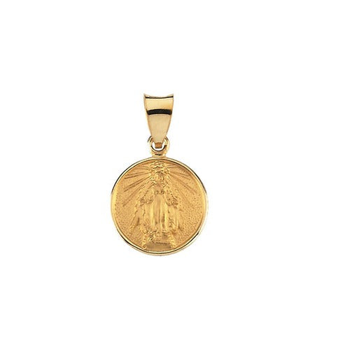 18kt Yellow 13mm Miraculous Medal