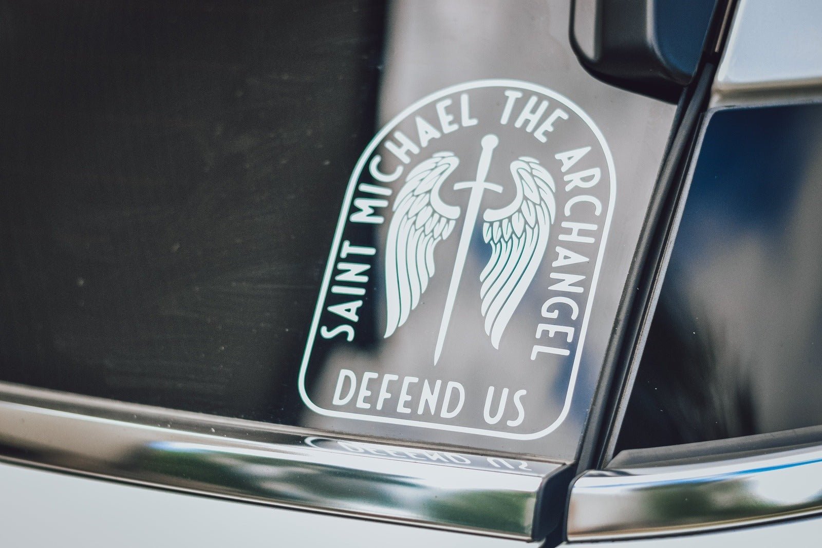 St. Michael Sword & Shield Vinyl Sticker