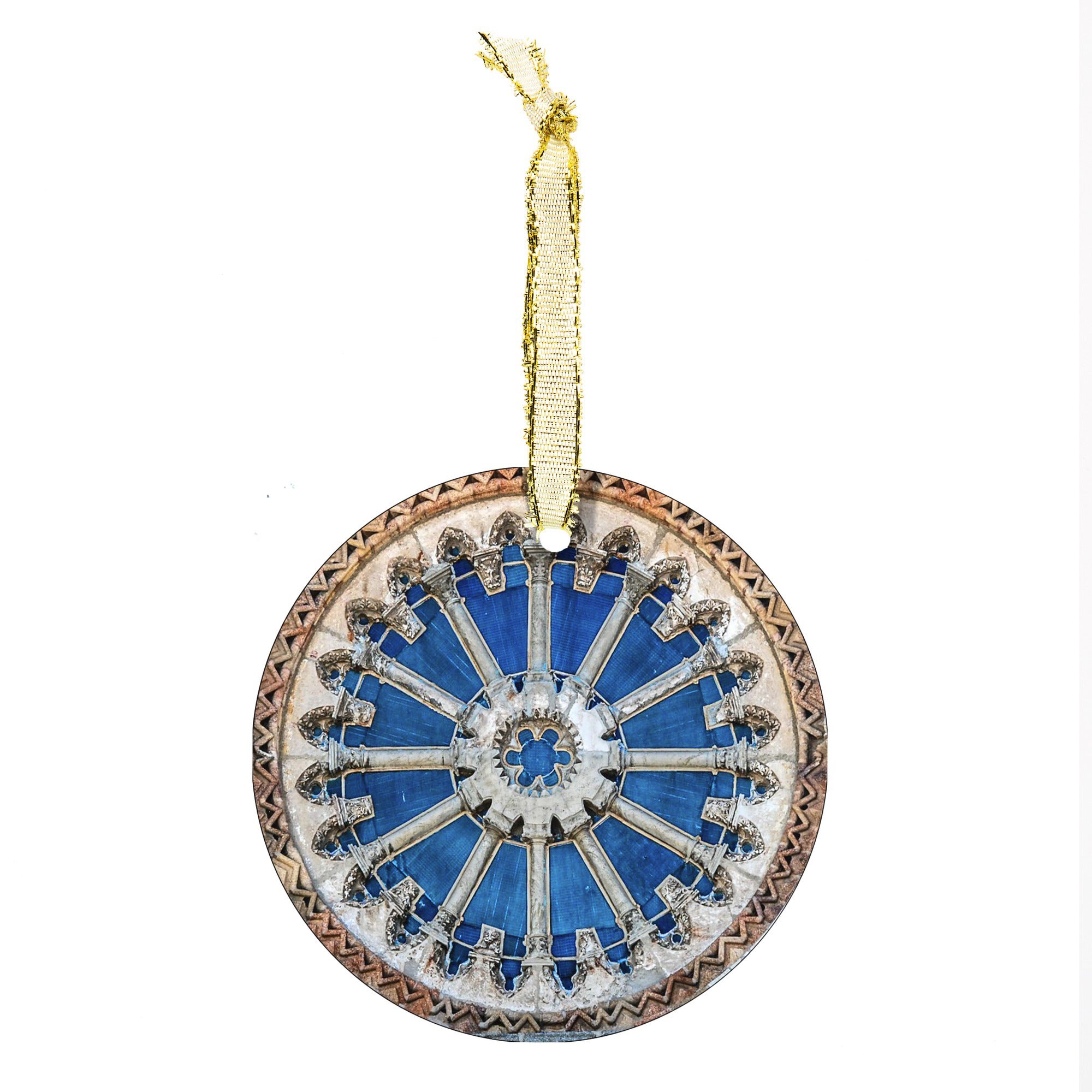 Church of San Pedro Rose Window Glass Ornament