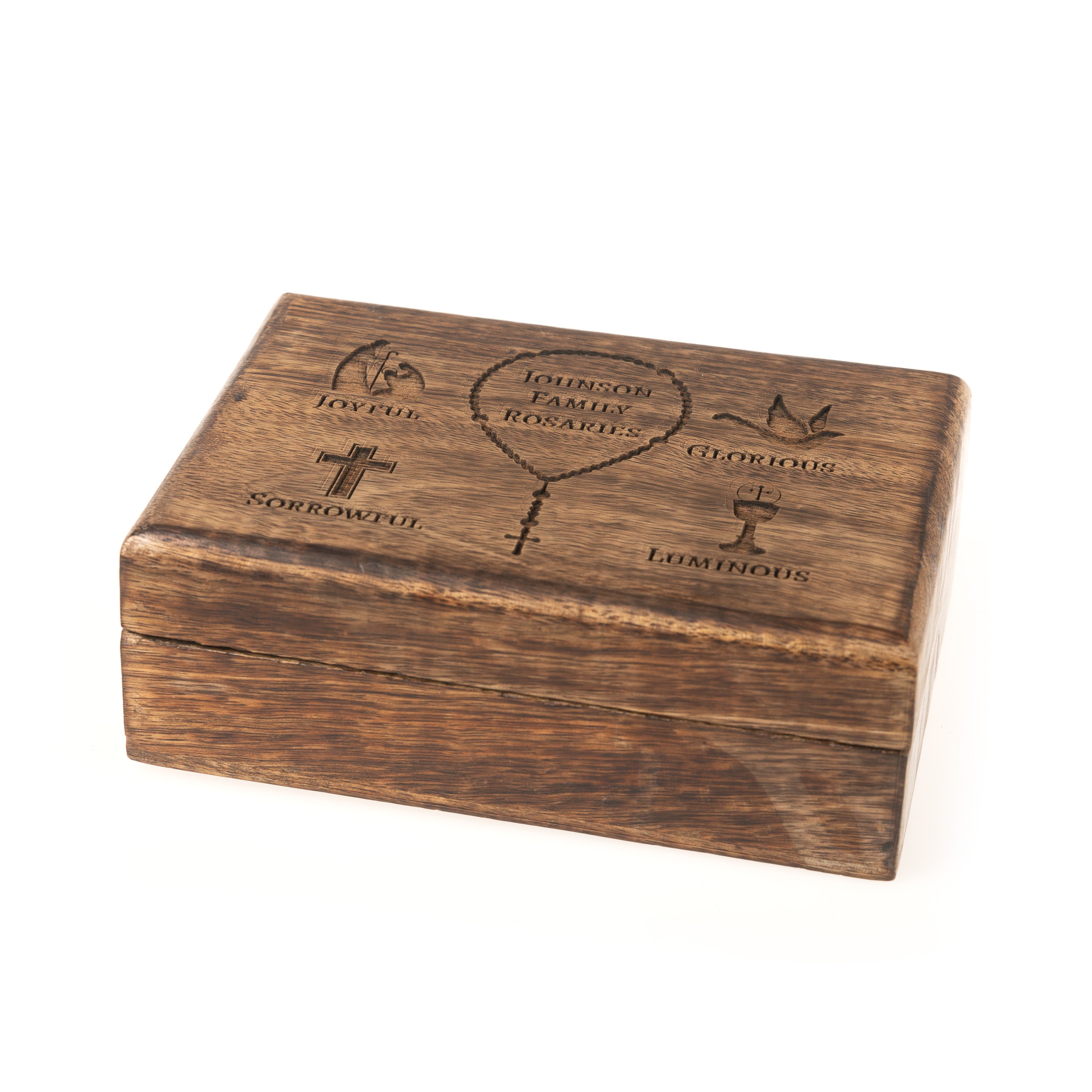Personalized Family Rosary Box 5x7