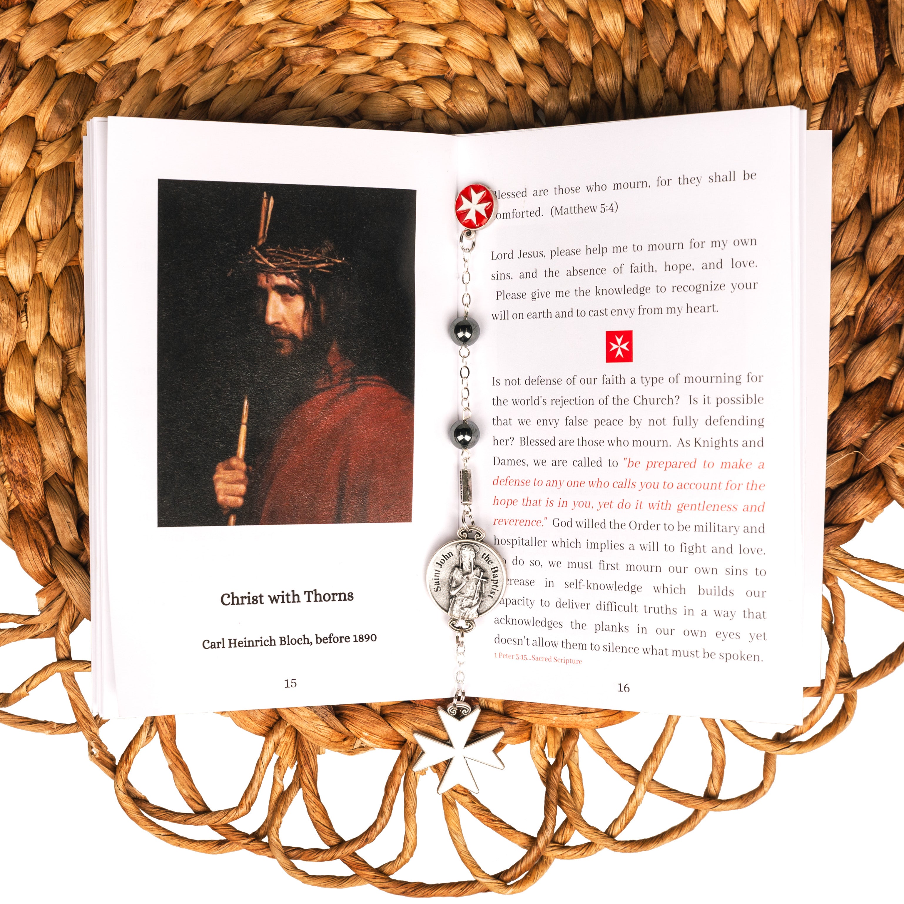 Order of Malta Custom Beatitudes Chaplet & Booklet Gift Set