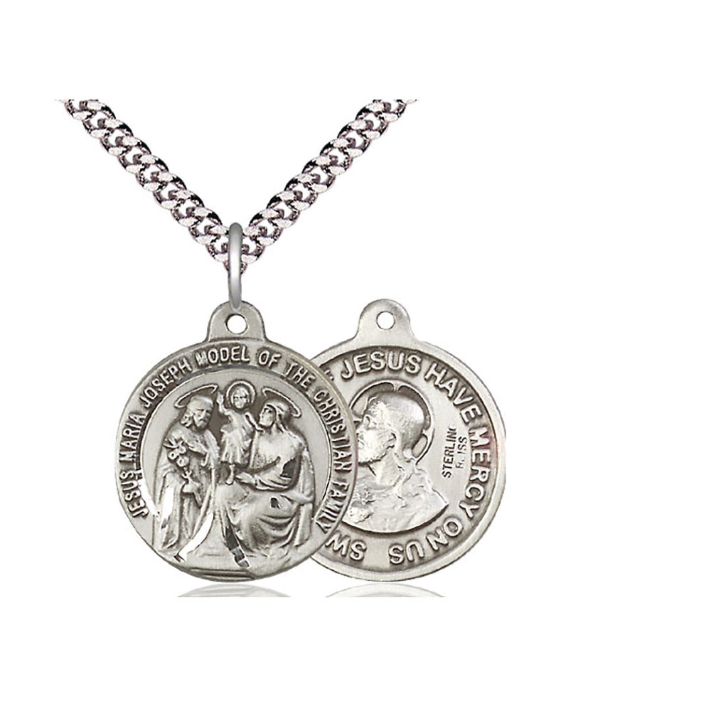 Holy Family Model of the Christian Family Sterling Necklace
