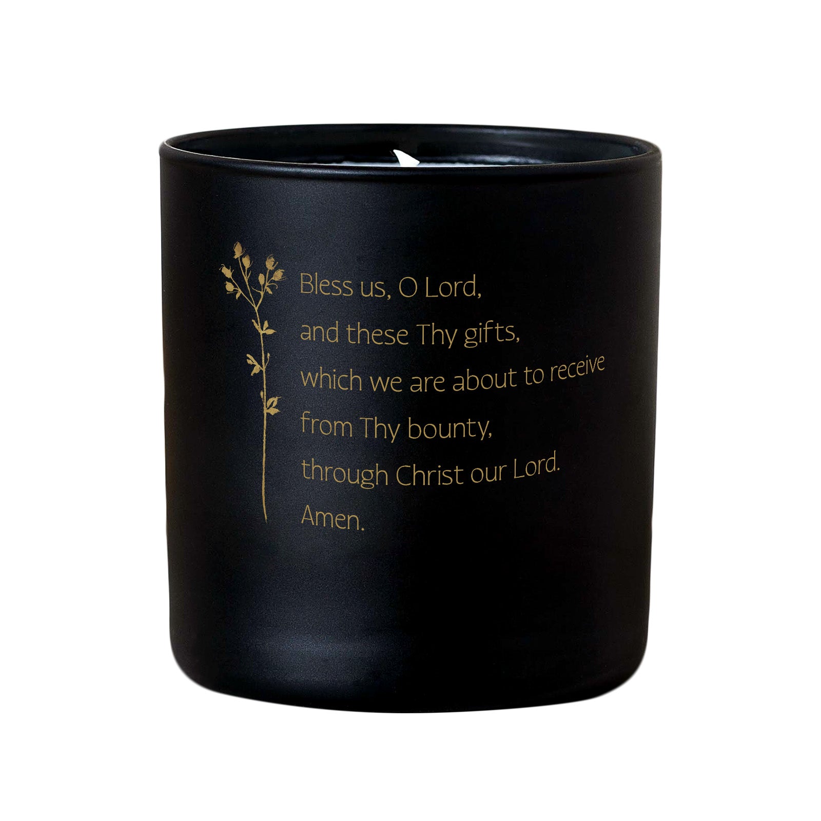 Bless Us O Lord Botanical Prayer Candle