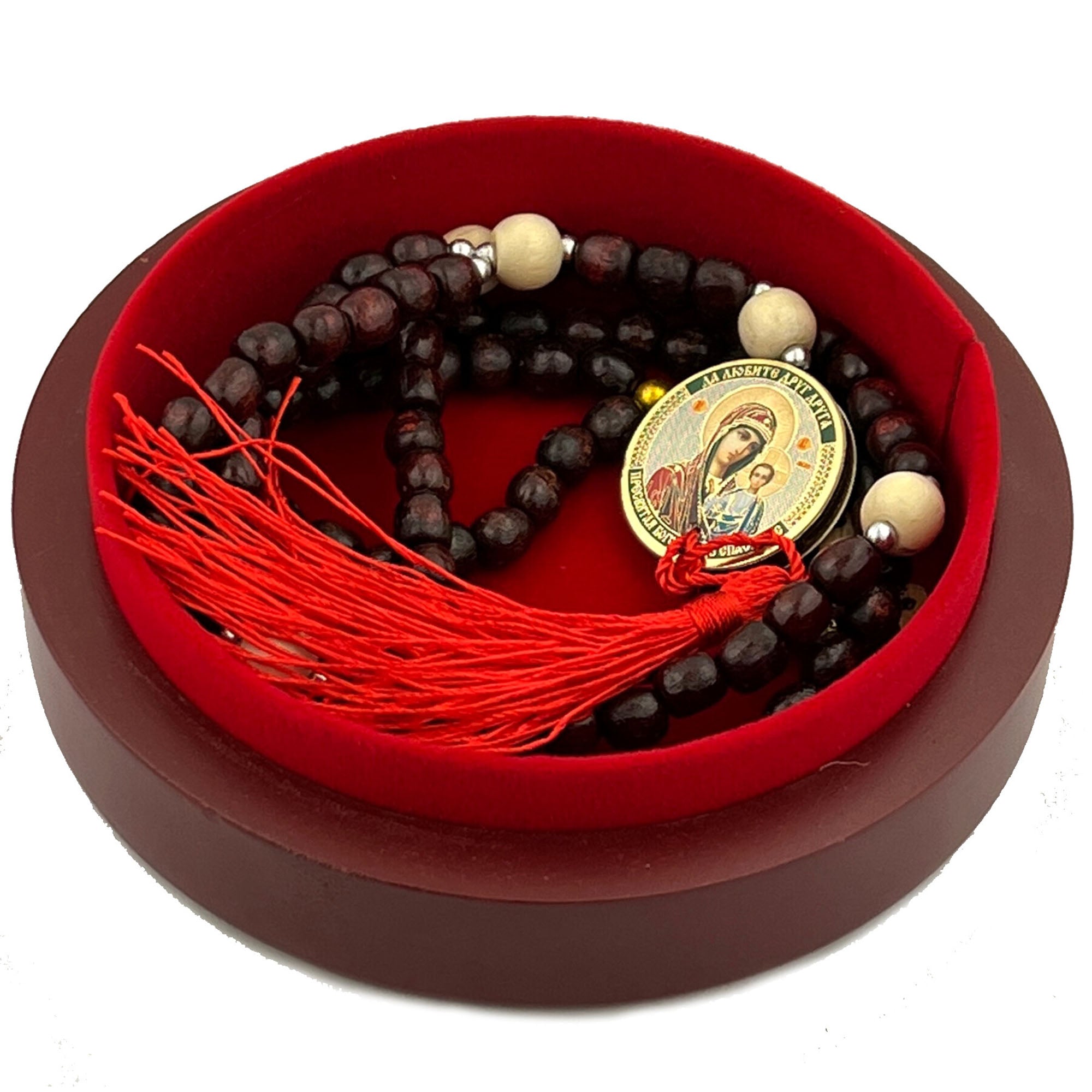 Celtic Cross Tree of Life Wood Rosary Box