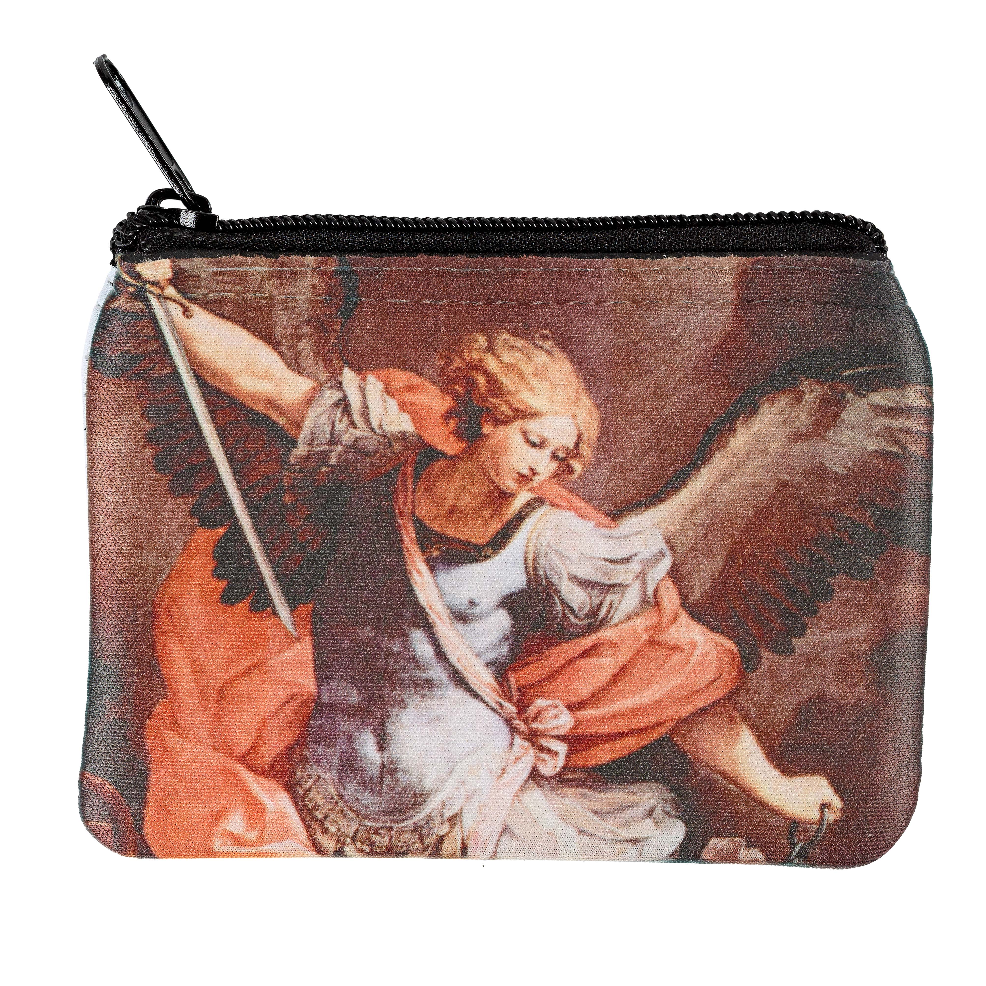 Personalized Saint Michael Rosary Pouch