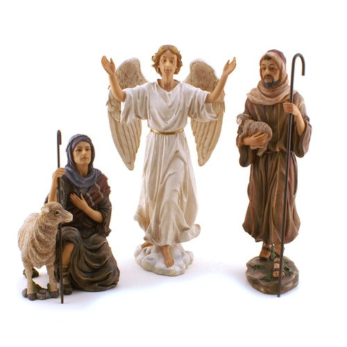 Real Life Nativity Set Shepherds & Angel - Deluxe