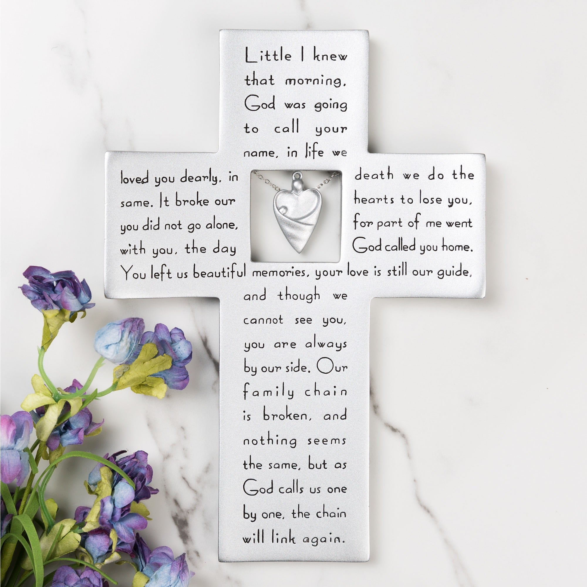 Memory Cross with Verse - 7 inch