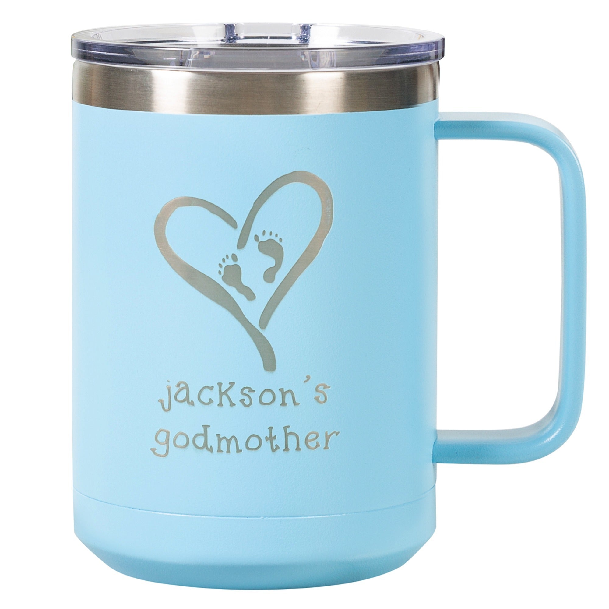 Personalized Godmother Blue Travel Mug