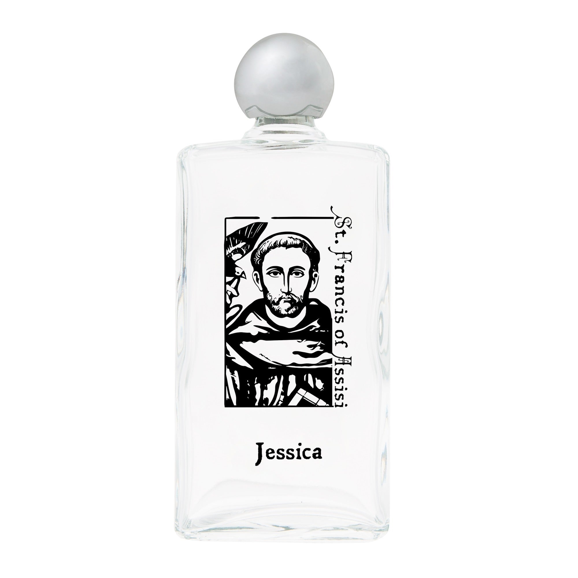 Personalized St. Francis Assisi Holy Water Bottle