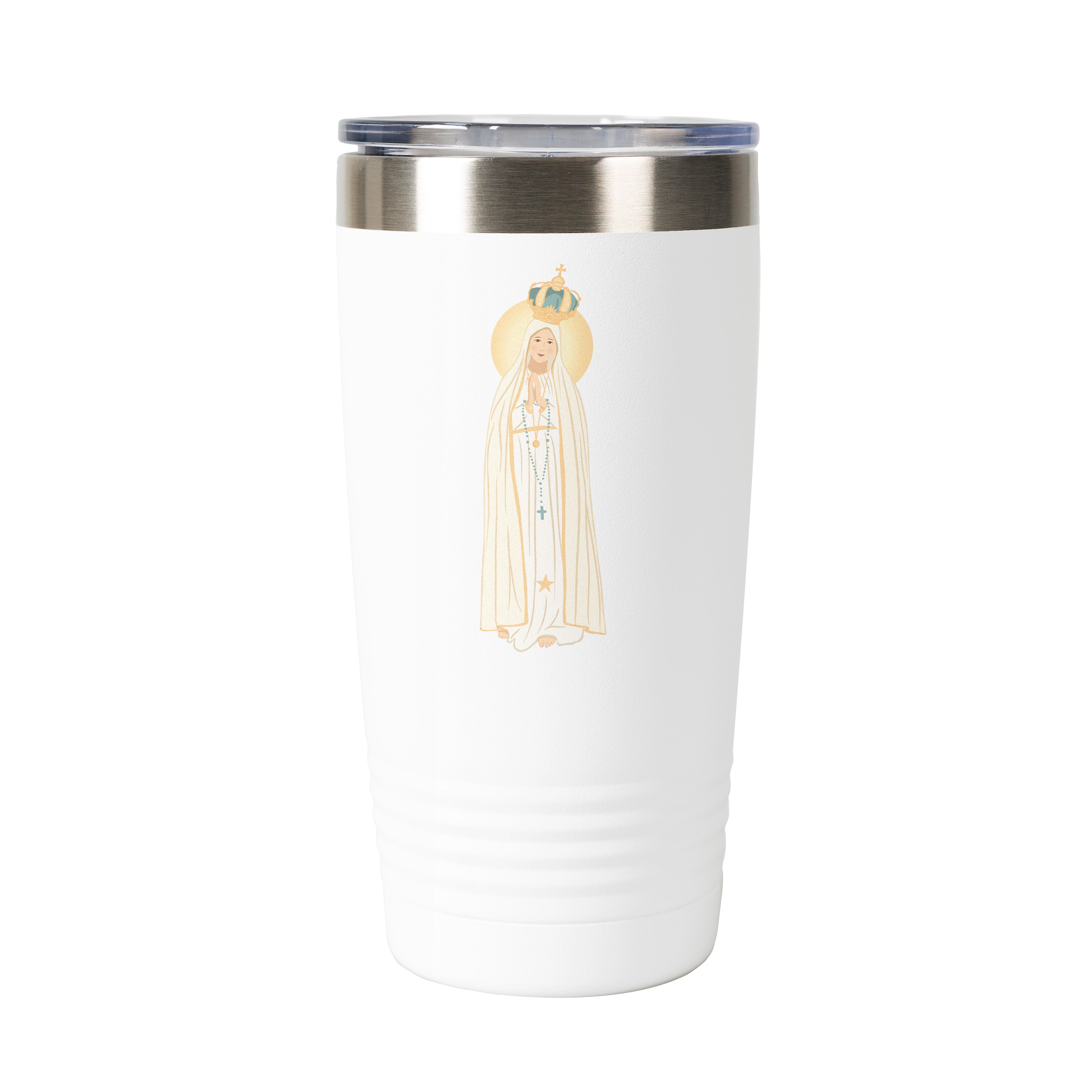 Our Lady of Fatima Personalized 20 oz. White Tumbler