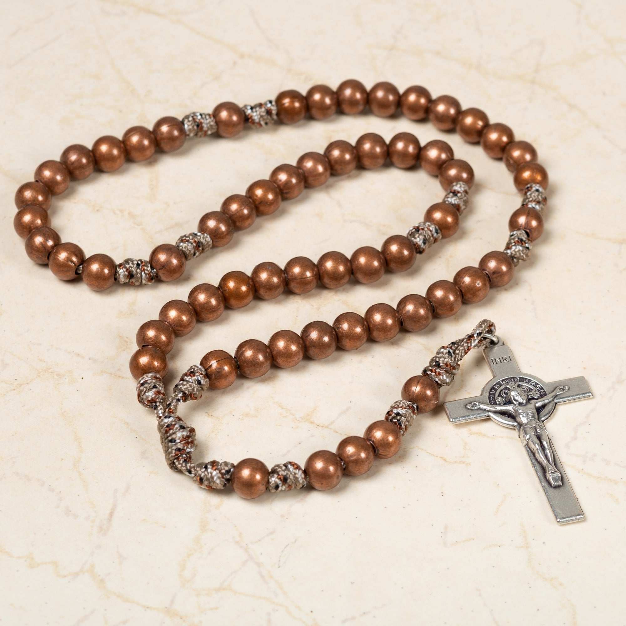 Copper St. Benedict Paracord Rosary